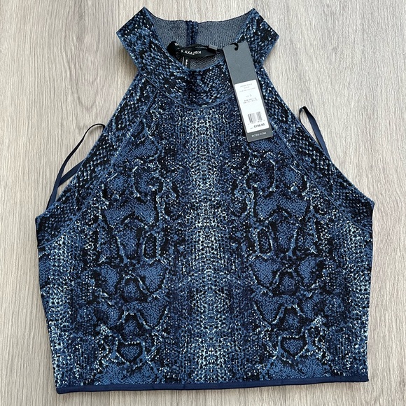 BCBGMAXAZRIA Halter Crop Top Size S - Picture 3 of 5